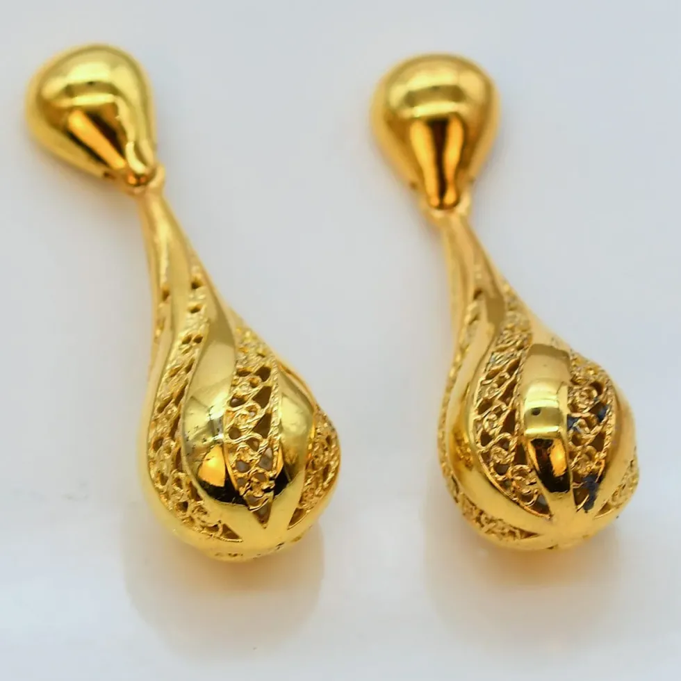 Gota de Luz I Boucles d'oreilles en argent doré
