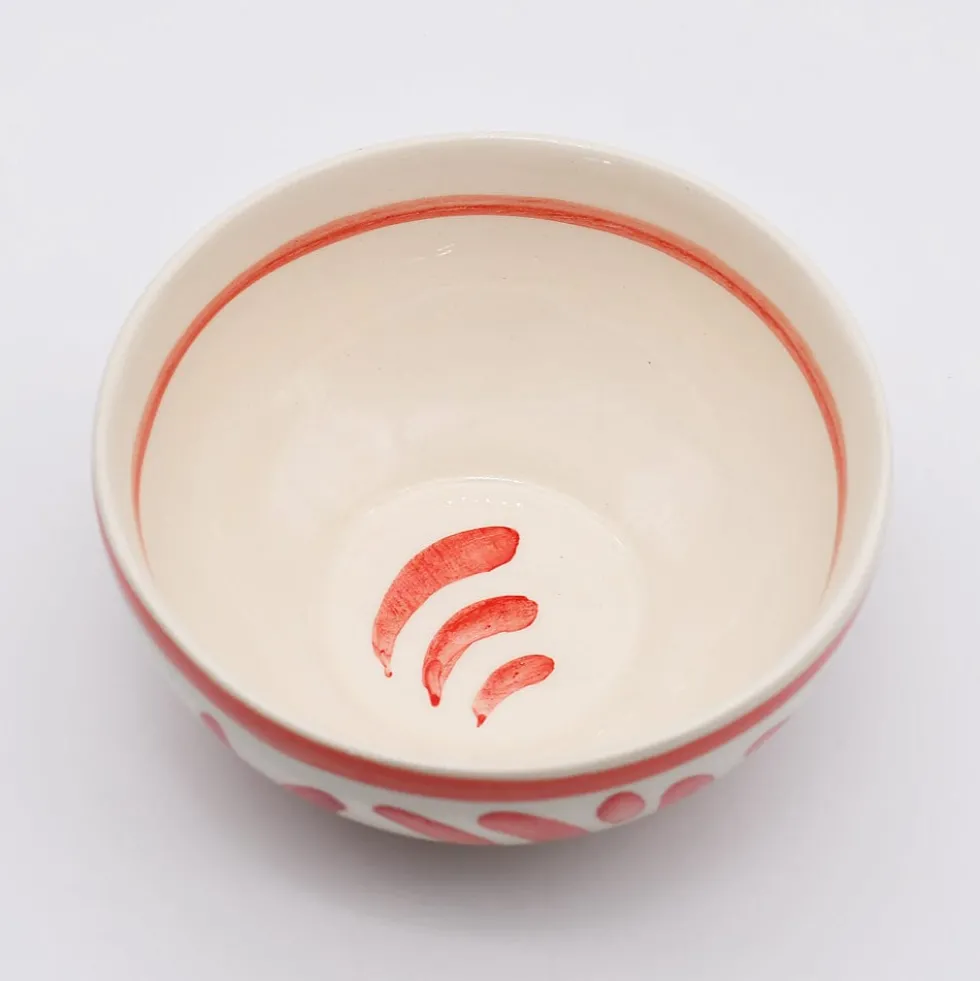 Grand bol en céramique "Andorinha" - Rouge