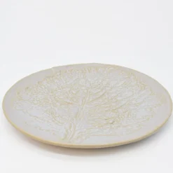 Grande assiette en grès en forme de chou