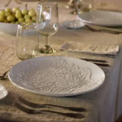 Grande assiette en grès en forme de chou