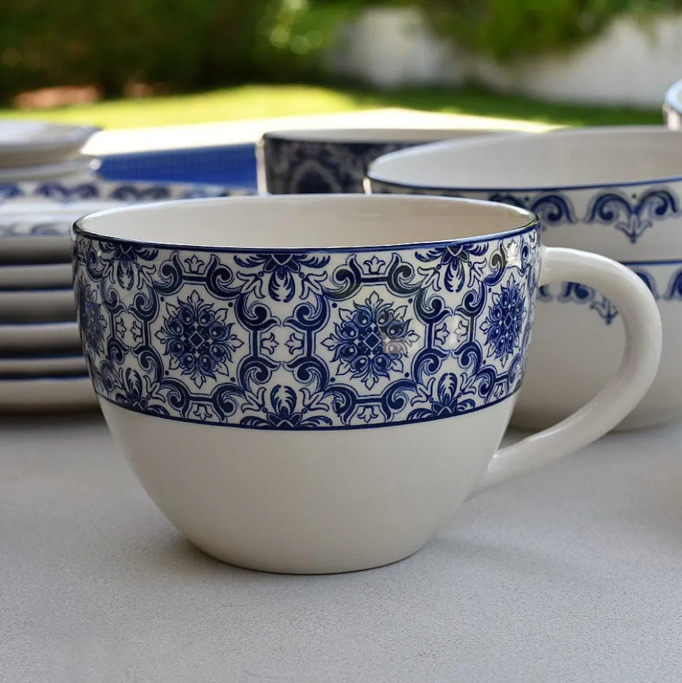 Grande tasse en céramique "Padrão" - Bleu