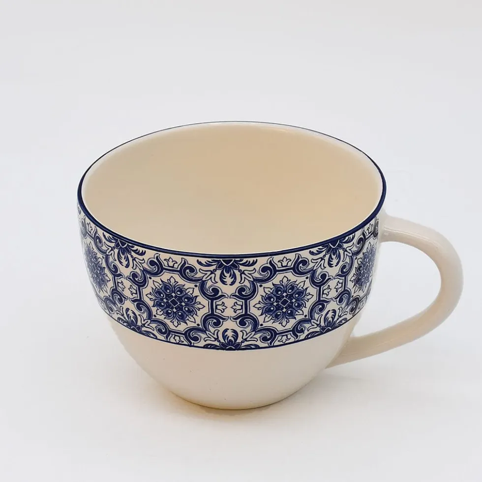 Grande tasse en céramique "Padrão" - Bleu