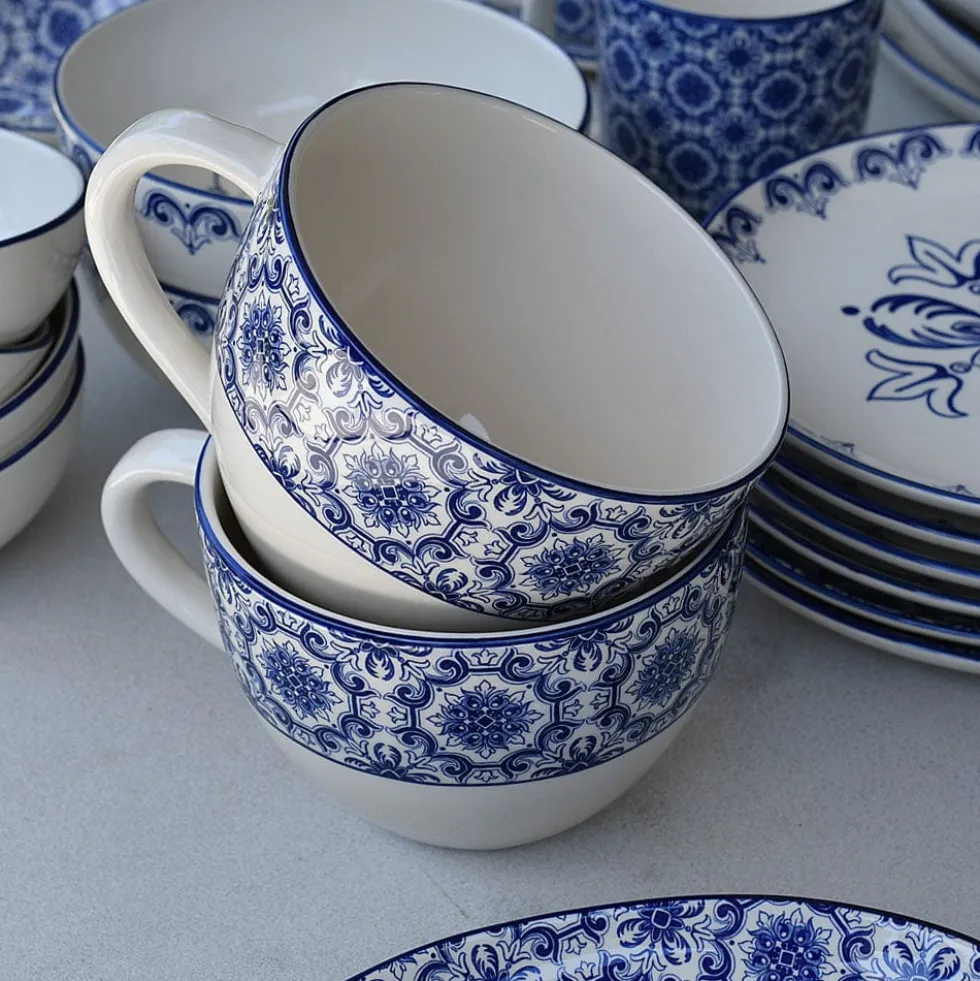 Grande tasse en céramique "Padrão" - Bleu