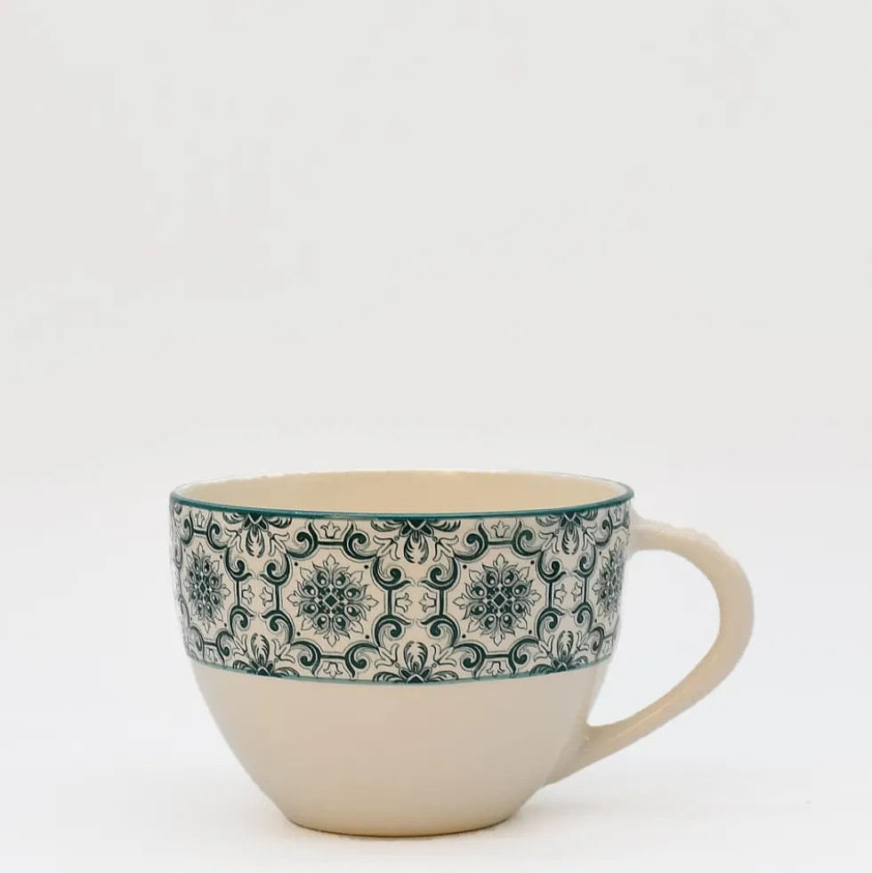 Grande tasse en céramique "Padrão" - Verte