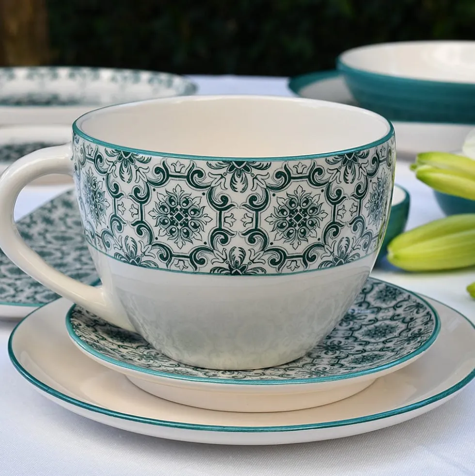 Grande tasse en céramique "Padrão" - Verte