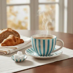 Grande tasse rayée 