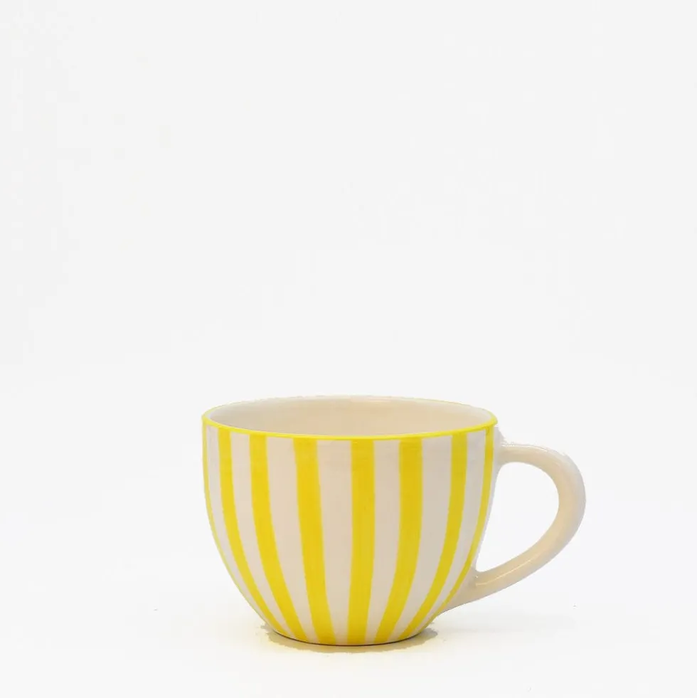 Grande tasse rayée "Costa Nova Mar" - Jaune