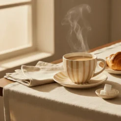 Grande tasse rayée 