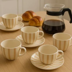 Grande tasse rayée 