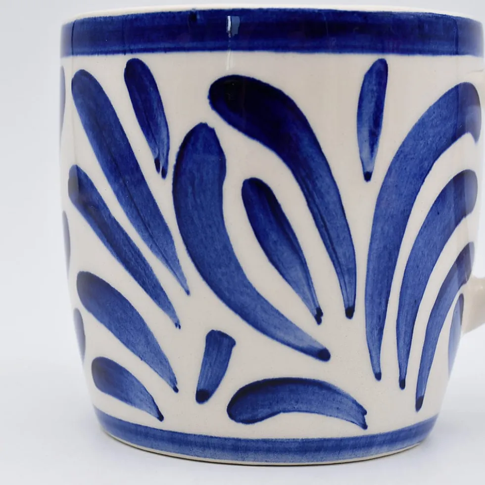 Grand mug en céramique "Andorinha" - Bleu