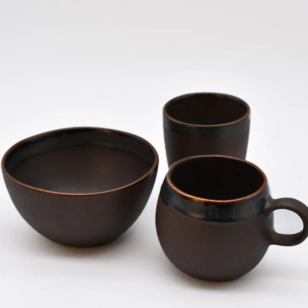 Grand mug en grès "Café"