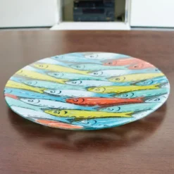 Grand plat en verre fusionné "Marinha Grande"