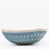 Grand saladier "Renda" turquoise - 25cm
