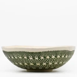 Grand saladier "Renda" vert - 25cm