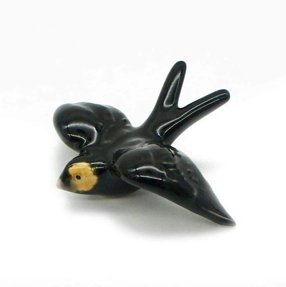 Hirondelle de Caldas da Rainha en céramique noire