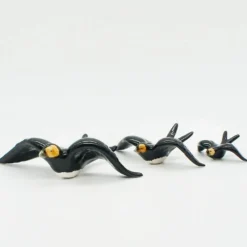 Hirondelle de Caldas da Rainha en céramique noire