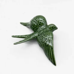 Hirondelle de Caldas da Rainha en céramique verte