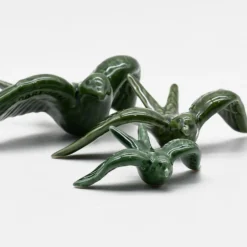 Hirondelle de Caldas da Rainha en céramique verte