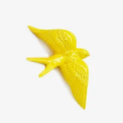 Hirondelle de Caldas da Rainha en céramique jaune