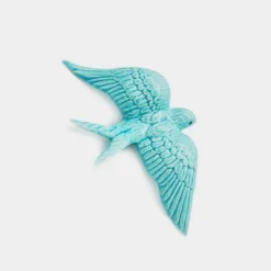 Hirondelle de Caldas da Rainha en céramique turquoise