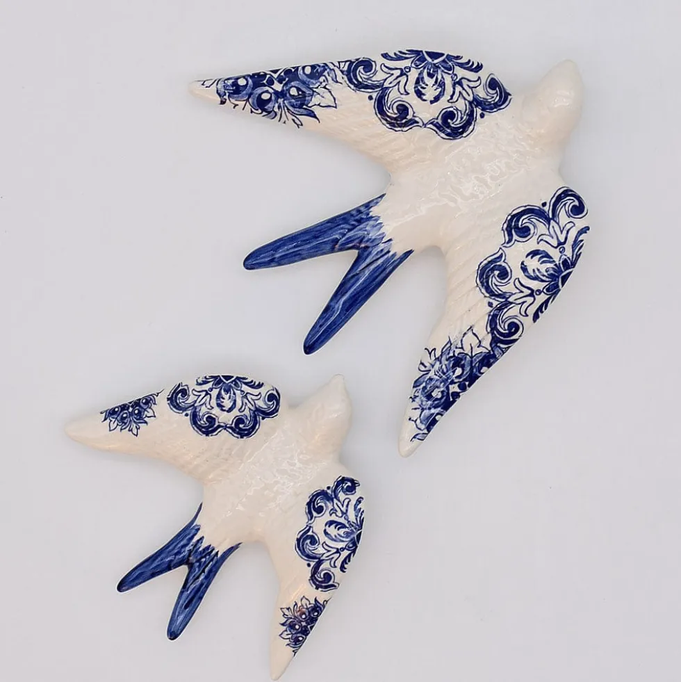 Hirondelle en céramique "Azulejos" - Bleu