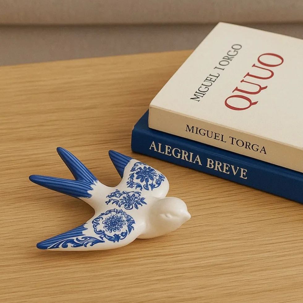 Hirondelle en céramique "Azulejos" - Bleu