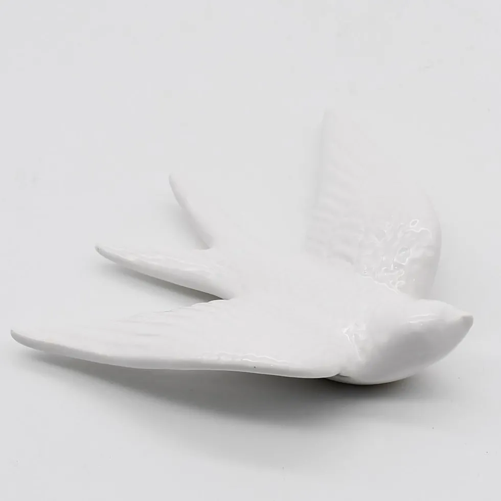 Hirondelle en céramique - Blanche