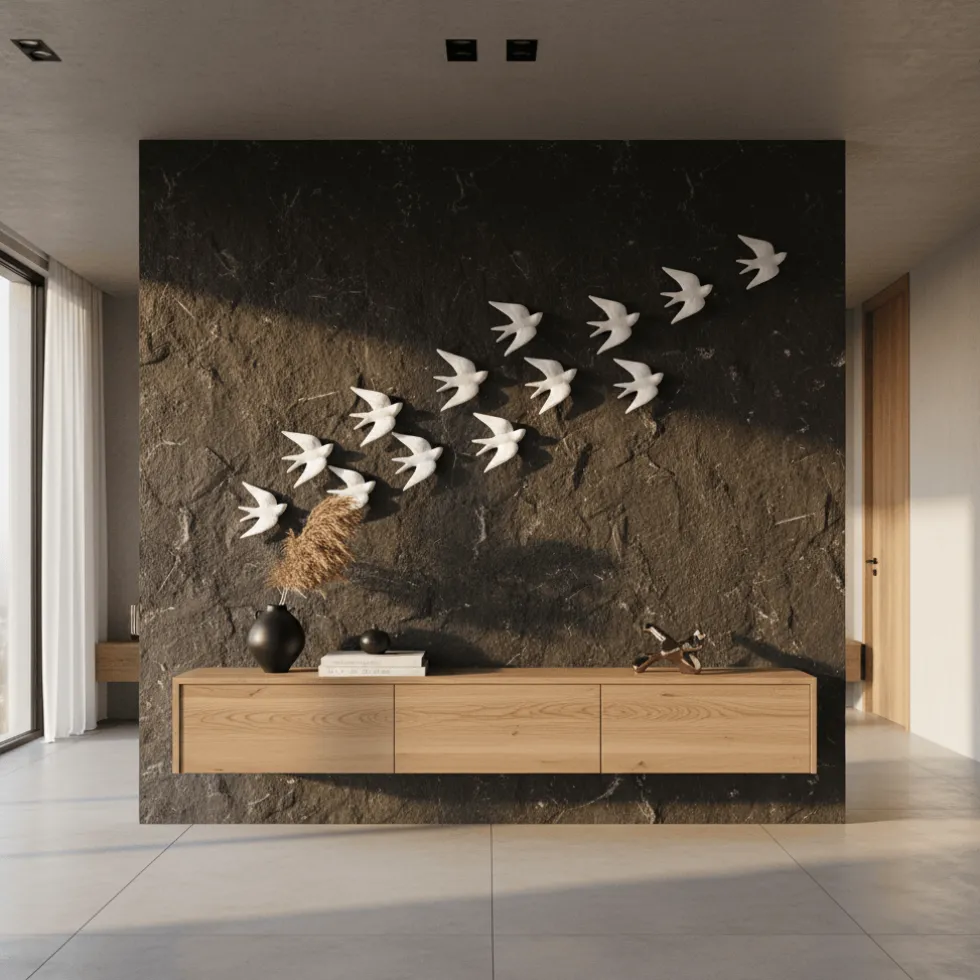 Hirondelle en céramique - Blanche