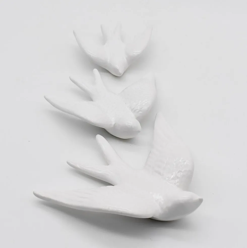 Hirondelle en céramique - Blanche