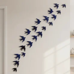 Hirondelle en céramique - Bleu cobalt