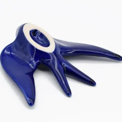 Hirondelle en céramique - Bleu cobalt