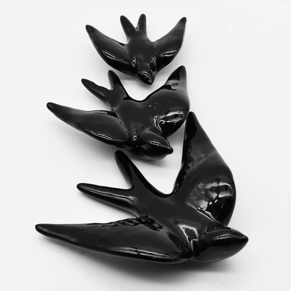 Hirondelle en céramique - Noire