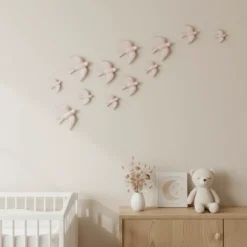 Hirondelle en céramique - Rose pâle