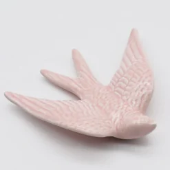 Hirondelle en céramique - Rose pâle