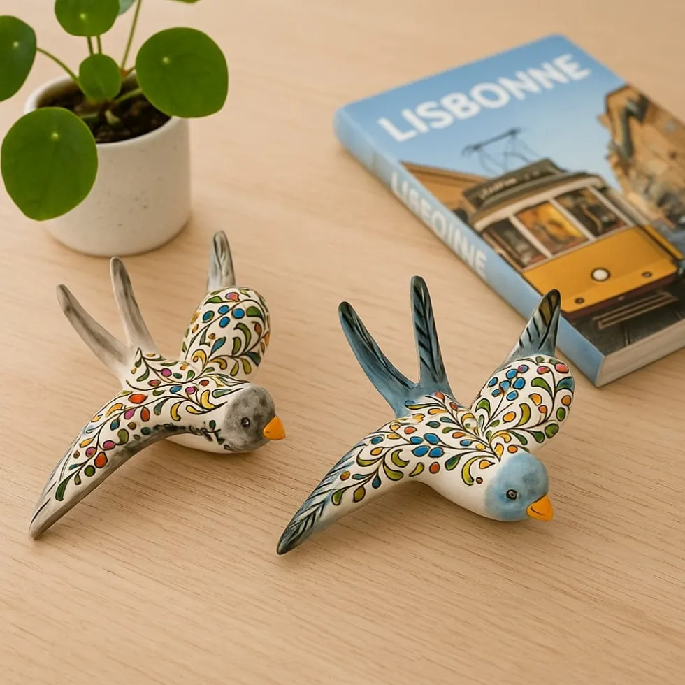 Hirondelles en céramique de Coimbra