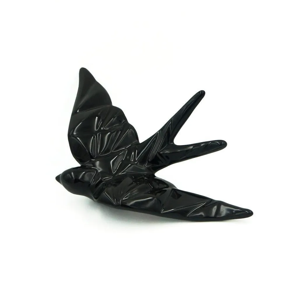 Hirondelle stylisée en céramique - Noire