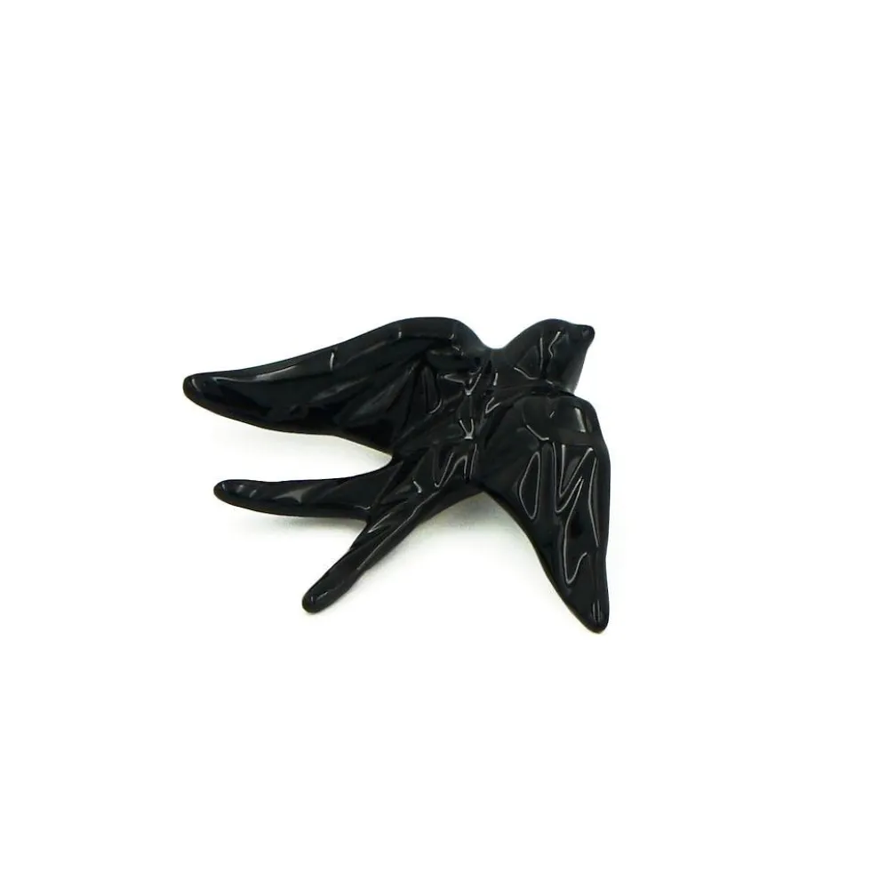 Hirondelle stylisée en céramique - Noire