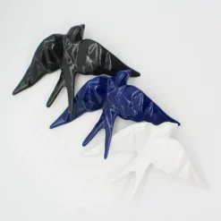 Hirondelle stylisée en céramique - Blanc