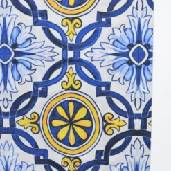 Housse de couette "Azulejos" - Bleu & Jaune