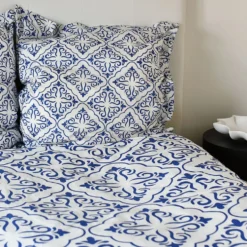 Housse de couette "Azulejos" - Bleu & Blanc