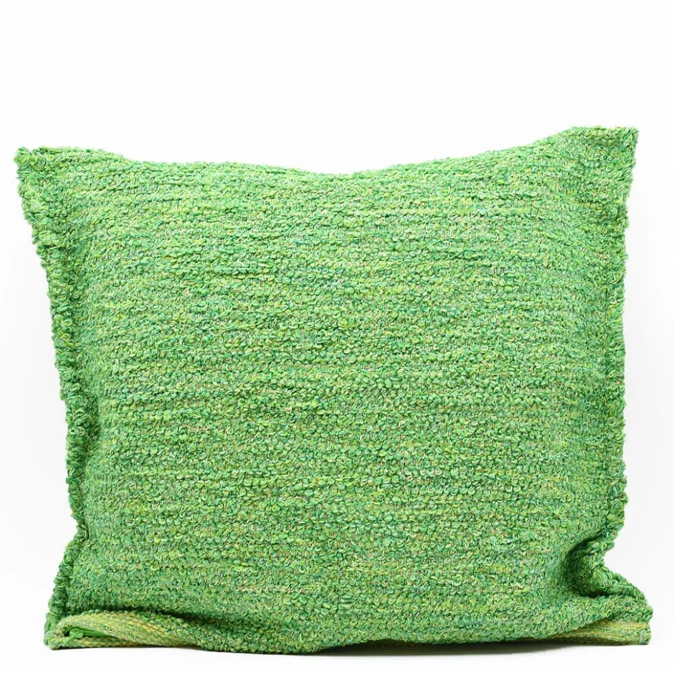 Housse de coussin artisanale 60x60 - Vert moyen