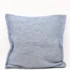Housse de coussin artisanale 60x60 - Bleu ciel