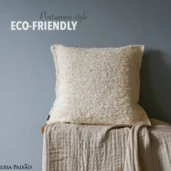 Housse de coussin en fibres recyclées 