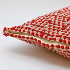 Housse de coussin en fibres recyclées - Rouge