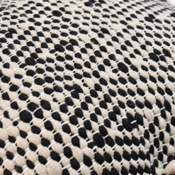 Housse de coussin en fibres recyclées - Noir