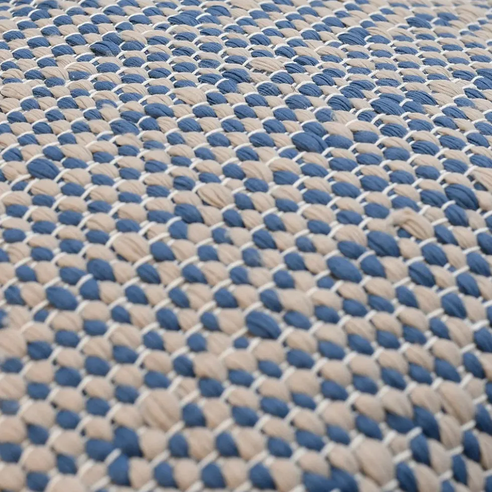 Housse de coussin en fibres recyclées - Bleu