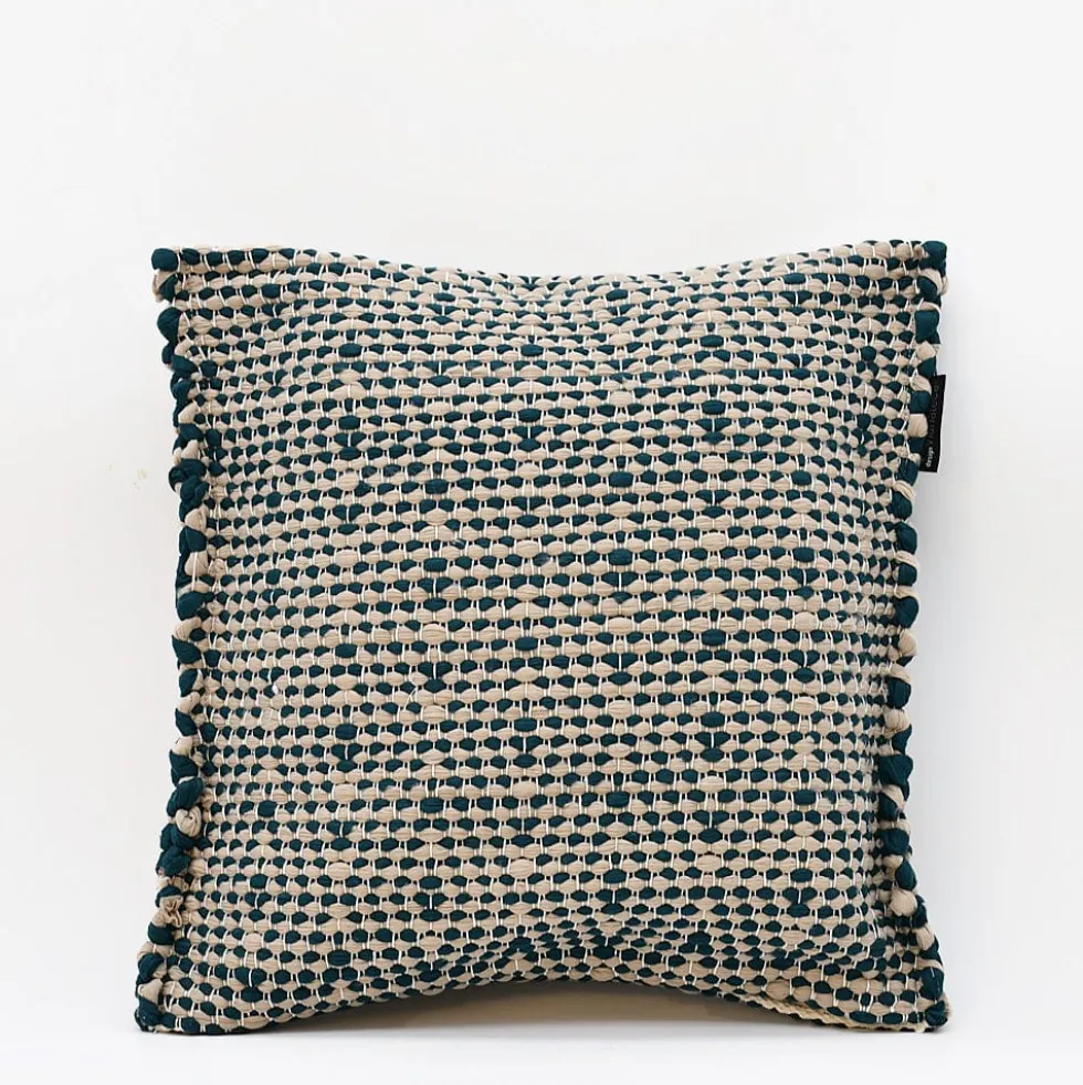 Housse de coussin en fibres recyclées - Vert