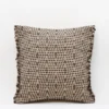 Housse de coussin en fibres recyclées - Marron