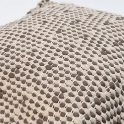 Housse de coussin en fibres recyclées - Marron