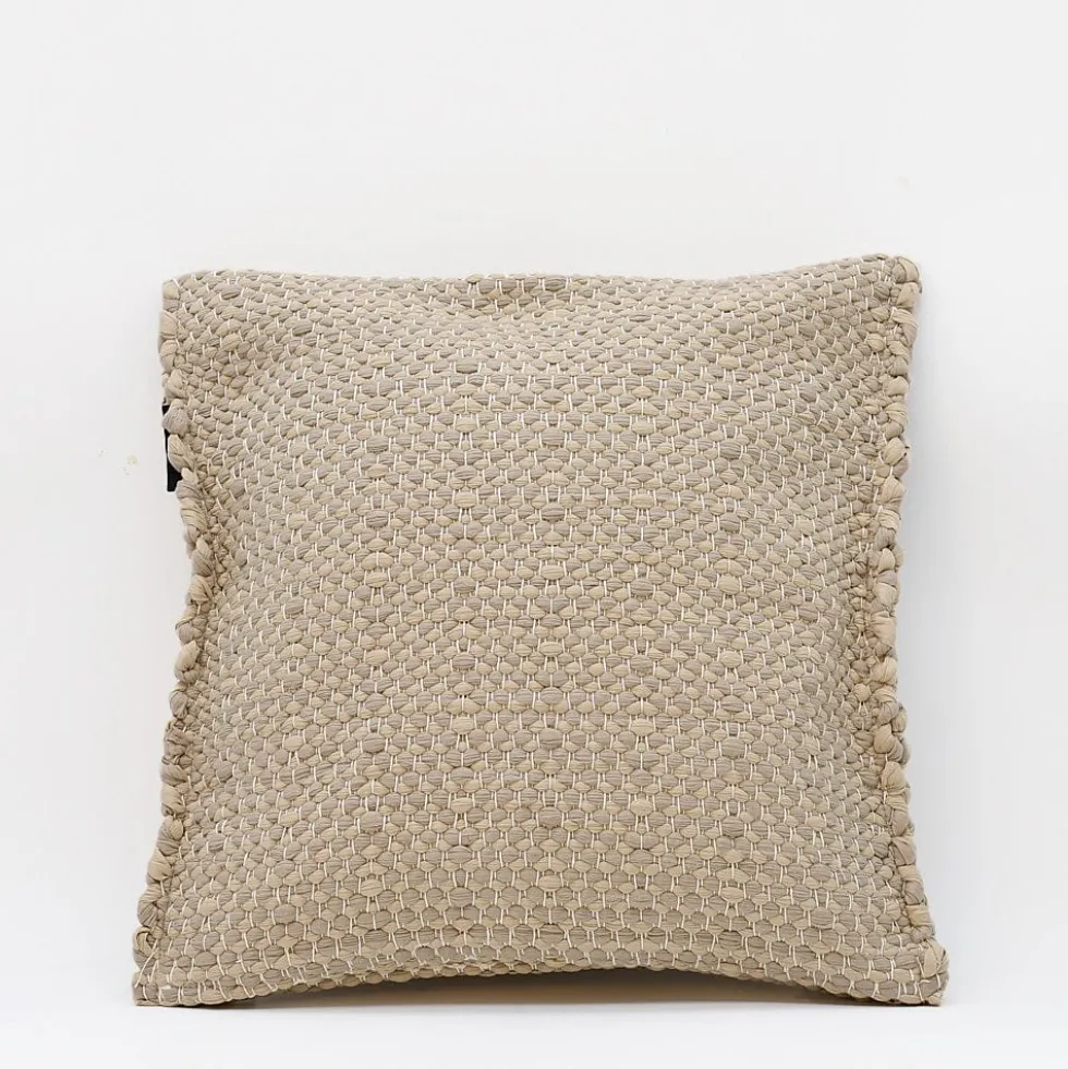Housse de coussin en fibres recyclées - Beige